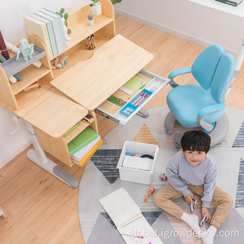 Children Study Table Chair Set Modern student writing desk wooden study kids desk Supplier